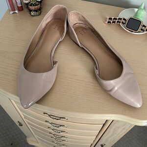 Size 10 nude pointed toe flats